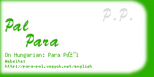 pal para business card